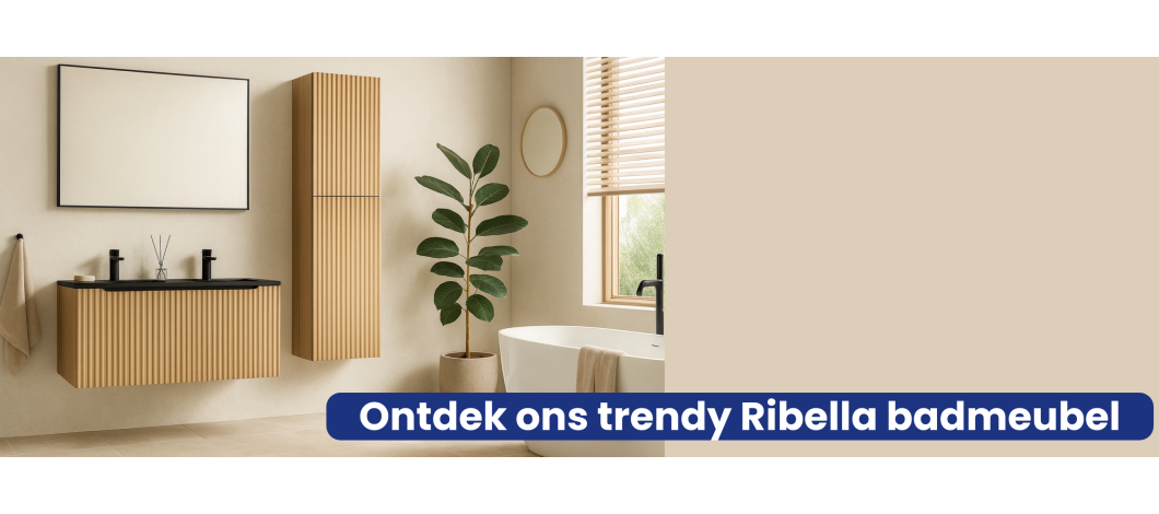 Ontdek Ribbella badmeubel – warme houtlook & moderne badkamerinspiratie